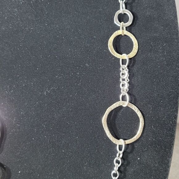 Premier Designs necklace & bracelet mixed metals - Picture 3 of 15